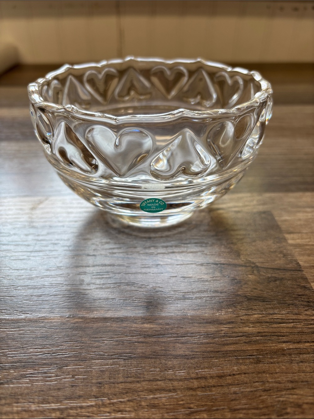 VTG Tiffany & Co. Hearts crystal bowl